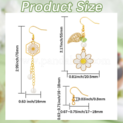DIY-Sets zum Basteln von Gänseblümchen-Ohrhängern&nbsp;DIY-SC0003-32
