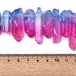 Brins de perles de cristal de quartz naturel bicolores&nbsp;G-Z131-K01-07