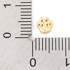 Cabochon in ottone placcato a cremagliera con micro pavè di zirconi trasparenti&nbsp;KK-F874-02G-05