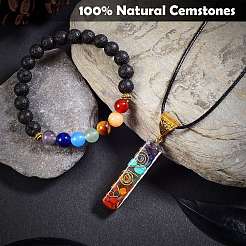 Energie Yoga Chakra Schmuckset für Mädchen Frauen&nbsp;AJEW-SZ0002-12A