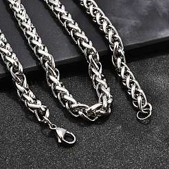 Collane a catena di grano in acciaio inossidabile 304 alla moda e anti-ossidazione&nbsp;X-STAS-A028-N003P