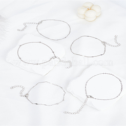 5 set di cavigliere con catena di ferro&nbsp;AJEW-LP0007-10P