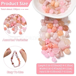 130 stücke 11 arten synthetische korallen & natürliche rosa opal & gefärbt malaysia jade & rose quarz & rosa aventurin perlen&nbsp;G-YW0002-98