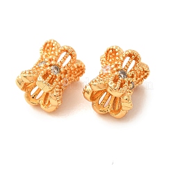 Laiton micro pavé de perles de zircone cubique claires&nbsp;KK-CBA25B2-06G