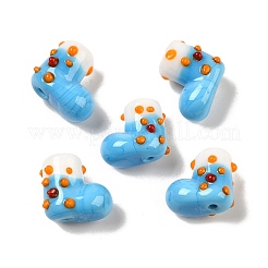 Brins de perles bosselées en verre soufflé faites à la main&nbsp;LAMP-U001-01G-1