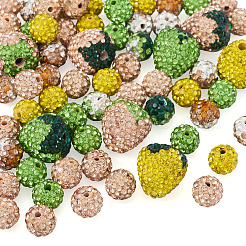 64 Stück handgefertigte Strassperlen aus Polymer-Ton&nbsp;CLAY-BT0001-15