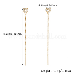 Pendientes de plata s925 con forma de corazón hueco&nbsp;DS1880-1
