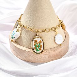 Armbänder mit Anhängern aus Edelstahl 304&nbsp;BJEW-JB14152