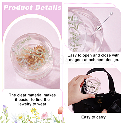 Transparente Ringdisplayboxen aus Acryl mit magnetischem Deckel&nbsp;CON-WH0095-116C
