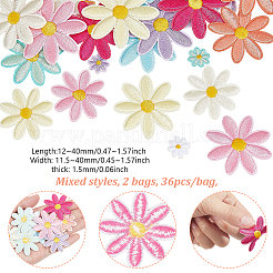 36 Stück Polyester-Kleidungsflicken.&nbsp;PATC-WH0028-013