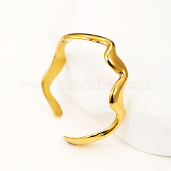 Anello aperto con onda classica in acciaio inossidabile 201 per gli spostamenti quotidiani&nbsp;TP1736