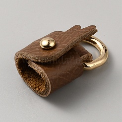 Unbeschädigte Tasche aus Rindsleder mit D-Ring-Verbinder aus Legierung&nbsp;FIND-WH0126-452B