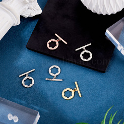 5 pz fermagli a levetta in ottone tondi e piatti&nbsp;KK-TADJ0001-23