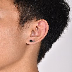 Pendientes de acero inoxidable 304 con circonitas cúbicas&nbsp;EJEW-K260-04AS