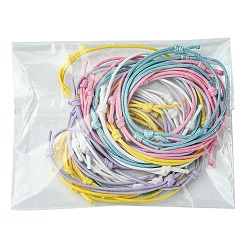 30 Stück 5 farblich verstellbare geflochtene Kordelarmbänder aus gewachstem Polyester&nbsp;BJEW-FZ00016