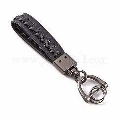 Schlüsselanhänger aus Kunstleder&nbsp;KEYC-WH0004-20B