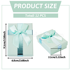 Rechteckige Schmuck-Geschenkboxen aus Papier mit Schleife&nbsp;LS-CON-TAC0010-89A