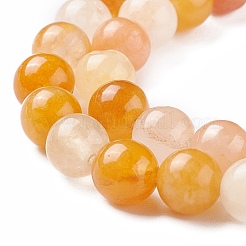 Chapelets de perle en jade de topaze naturelle&nbsp;G-K153-B22-6mm