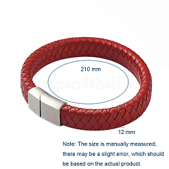 Bracelets unisexes armure de cordon en cuir&nbsp;BJEW-JB04893