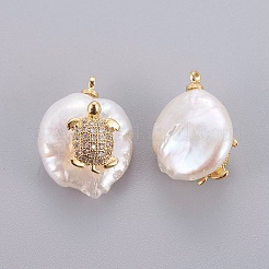 Natürliche kultivierte Süßwasserperlenanhänger&nbsp;PEAR-J004-30G