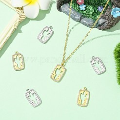 6 pièces 2 couleurs laiton micro pavé pendentifs zircone cubique&nbsp;KK-CJ0003-22