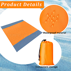 Esterilla de picnic cuadrada de poliéster impermeable con 4 estaca&nbsp;AJEW-WH20080-37B