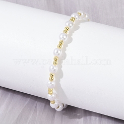 ABS-Imitationsperlen-Armbänder mit runden Perlen für Frauen&nbsp;BJEW-M104-01G