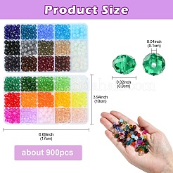 Perline distanziatrici in vetro e lega di strass rondelle per la creazione di gioielli kit di reperti&nbsp;DIY-YW0011-13
