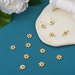 12 pz 430 acciaio inossidabile piccolo fiore connettore ciondoli e pendenti&nbsp;JX240B
