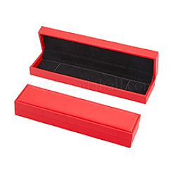 Rechteckige Halsketten-Aufbewahrungsboxen aus PU-Leder mit Samt innen&nbsp;CON-WH0094-31D-02