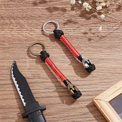 2 llavero de cuerda de paracaídas de nailon espartano hecho a mano en 2 colores para hombre&nbsp;KEYC-DR0001-13