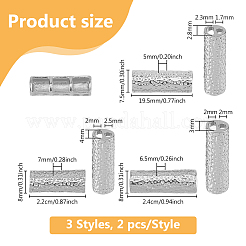 6 connecteur d'adaptateur de bracelet de montre en alliage de 3 styles&nbsp;FIND-DC0006-84P