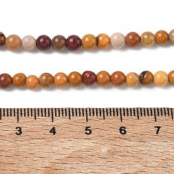Rotondi Mookaite naturale filoni gemma tallone&nbsp;G-J333-06-4mm