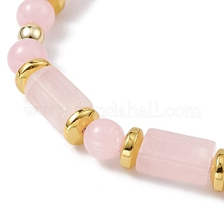 Rosa naturale bracciali di perline di quarzo&nbsp;BJEW-JB09468