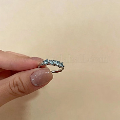 Anelli aperti a forma di stella marina in lega con strass per donna&nbsp;WGEF27A-01