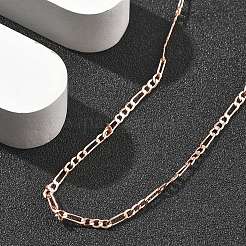 Collane in ottone con catene figaro per donna&nbsp;NJEW-D302-29RG