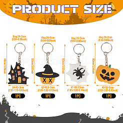 4 stücke 4 arten halloween pvc schlüsselbund für frauen&nbsp;KEYC-TA0004-74