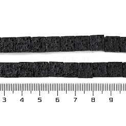 Stränge aus mattierten natürlichen Lavasteinperlen&nbsp;G-E618-09