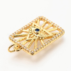 Pendentifs en laiton zircon cubique transparent&nbsp;ZIRC-O036-16G