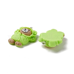 10pcs pendentifs en résine opaque&nbsp;RESI-FP0001-22