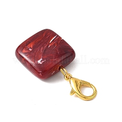 Adornos colgantes de piedras preciosas de imitación acrílicas cuadradas&nbsp;HJEW-JM04575