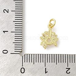 Estante de placas micro latón allanan charms de circonio cúbico&nbsp;KK-S396-46G
