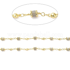 Catene a maglie di colonne di labradorite naturale&nbsp;CHC-K014-07G-04