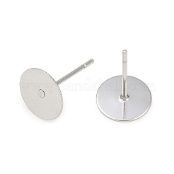 Anlaufgeschützte Ohrstecker aus flachem&nbsp;A-STAS-S028-37
