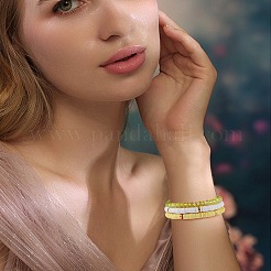 7 pièces 7 style fait à la main en argile polymère heishi surfeur ensemble de bracelets extensibles&nbsp;BJEW-SW00073-02