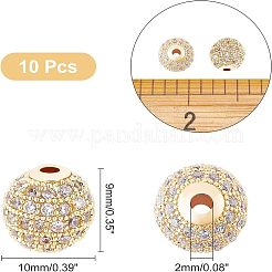 Cremagliera in ottone placcatura perline zirconi&nbsp;ZIRC-NB0001-01G