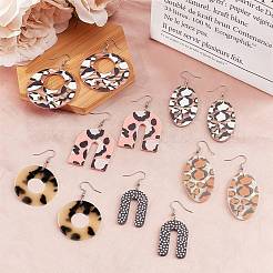 DIY-Ohrring-Bastelsets mit Leopardenmuster&nbsp;DIY-SC0012-002