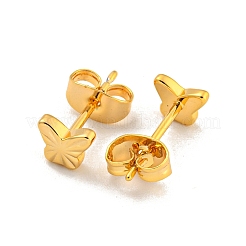 Messing Ohrstecker für Damen&nbsp;KK-U006-02G-01
