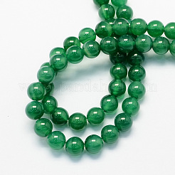 Fili di perline di agata onice verde naturale tonda tinta e riscaldata&nbsp;G-S123-6mm