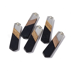 Pendentifs en résine opaque et bois de noyer&nbsp;RESI-M027-06H